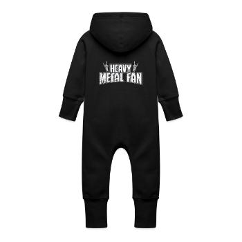 Genre de groupe de musique de fans de heavy metal - Grenouillère à capuche bio en molleton Bébé - vanille - Dos