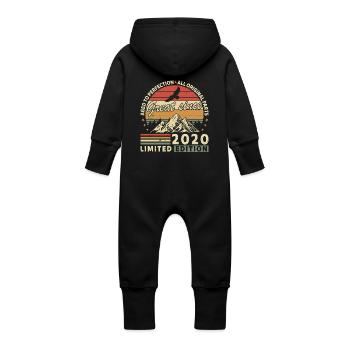 2020 - Baby Organic Sweat Overalls With Hood - vanilla - Back