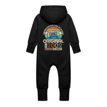 Vintage 2002 aged to perfection - Baby Organic Sweat Overalls With Hood - vanilla - Back