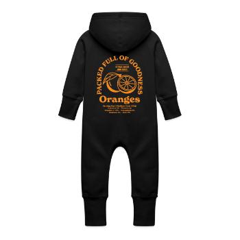 Oranges Nutritional - Baby Organic Sweat Overalls With Hood - vanilla - Back
