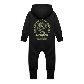 Trauben Nährwert Grün - Baby Bio Sweat Overall mit Kapuze - Vanille-Milchshake - Hinten