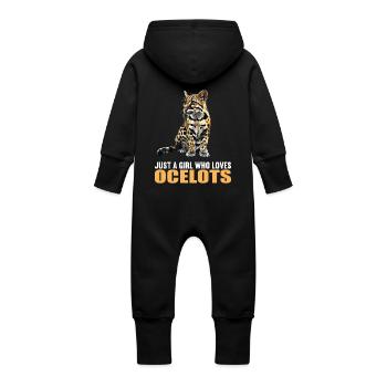 Ocelots Ocelot - Grenouillère à capuche bio en molleton Bébé - noir - Dos