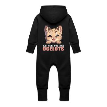 Ocelots Ocelot - Grenouillère à capuche bio en molleton Bébé - noir - Dos