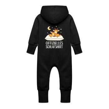 Chemise de nuit officielle Girafe Girafe Couple - Grenouillère à capuche bio en molleton Bébé - vanille - Dos