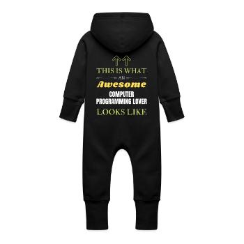 Das ist es, was ein großartiger Liebhaber der Computerprogrammierung - Baby Bio Sweat Overall mit Kapuze - Vanille-Milchshake - Hinten