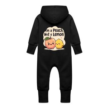 SEKT - Baby Bio Sweat Overall mit Kapuze - Vanille-Milchshake - Hinten