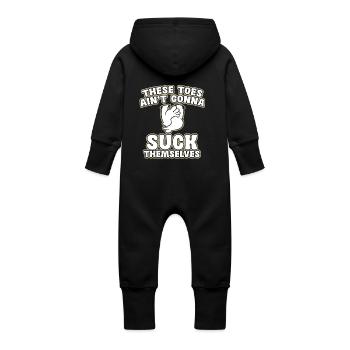 Diese Zehen Werden Sich Nicht Selbst Lutschen - Baby Bio Sweat Overall mit Kapuze - Vanille-Milchshake - Hinten