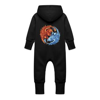 ÉQUILIBRE DE VIE - Grenouillère à capuche bio en molleton Bébé - vanille - Dos