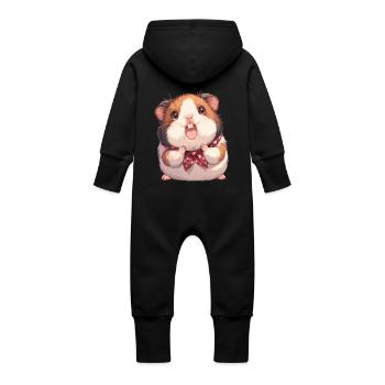 Cobaye - Grenouillère à capuche bio en molleton Bébé - noir - Dos