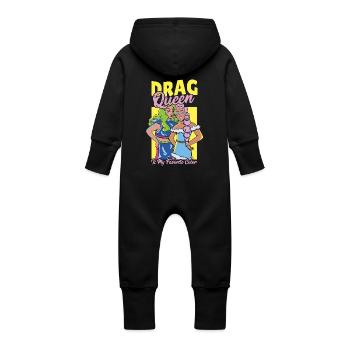 Poupée Visage Boîtes de nuit Cabarets Drag Queen Pride - Grenouillère à capuche bio en molleton Bébé - vanille - Dos