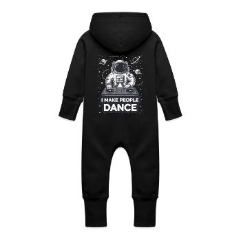 DJ Techno EDM Rave Astronaute Je fais danser les gens - Grenouillère à capuche bio en molleton Bébé - noir - Dos