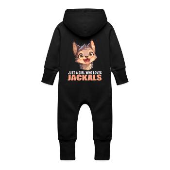Chacals Chacal - Grenouillère à capuche bio en molleton Bébé - noir - Dos