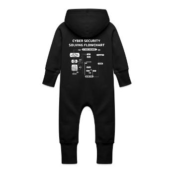 Organigramme de résolution de la cybersécurité - Grenouillère à capuche bio en molleton Bébé - noir - Dos