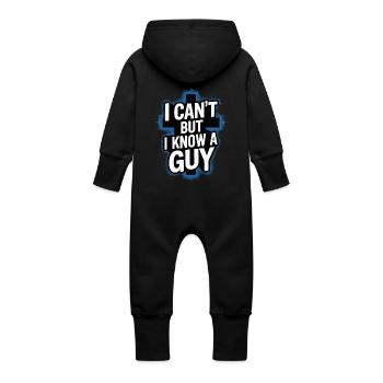 Jésus - je ne peux pas, mais je connais quelqu’un - Grenouillère à capuche bio en molleton Bébé - noir - Dos