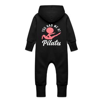 Pilates Tu m’as eu chez Pilates Style - Grenouillère à capuche bio en molleton Bébé - vanille - Dos