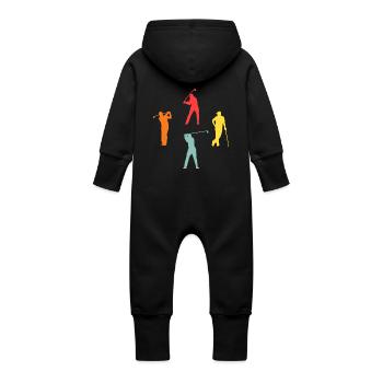 Golfspieler Evolution Golf - Baby Bio Sweat Overall mit Kapuze - Schwarz - Hinten