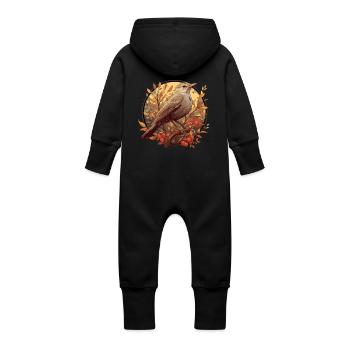 Rossignols Rossignol - Grenouillère à capuche bio en molleton Bébé - noir - Dos