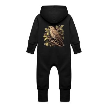 Rossignols Rossignol - Grenouillère à capuche bio en molleton Bébé - noir - Dos