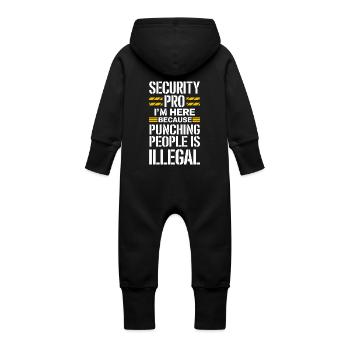Private Security Professional Bodyguard Vip - Baby Bio Sweat Overall mit Kapuze - Vanille-Milchshake - Hinten
