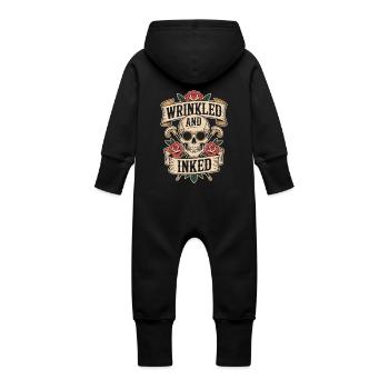 Des personnes âgées tatouées vieillissant fièrement, - Grenouillère à capuche bio en molleton Bébé - vanille - Dos