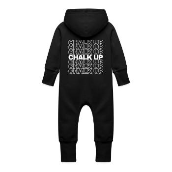 Boulderer Chalk Up Bouldern - Baby Bio Sweat Overall mit Kapuze - Schwarz - Hinten