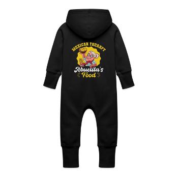 Thérapie mexicaine : La nourriture d’Abuelita - Grenouillère à capuche bio en molleton Bébé - noir - Dos
