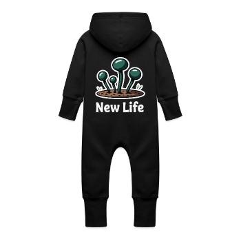 SPORES, NEW LIFE - Baby Organic Sweat Overalls With Hood - vanilla - Back