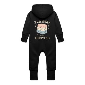 Linge propre - Amateurs de parfums Vêtements frais - Grenouillère à capuche bio en molleton Bébé - vanille - Dos