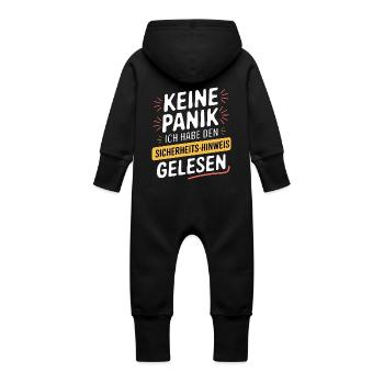 SECURITY - Baby Organic Sweat Overalls With Hood - black - Back