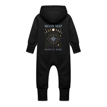 Spiritual Sunday Ritual Self-Care - Baby Organic Sweat Overalls With Hood - black - Back