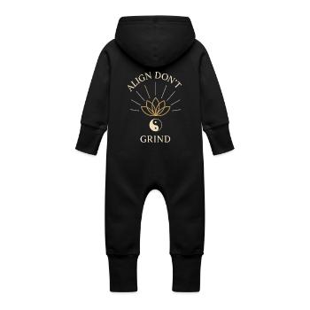 Rituel spirituel du dimanche : Prendre soin de soi - Grenouillère à capuche bio en molleton Bébé - vanille - Dos