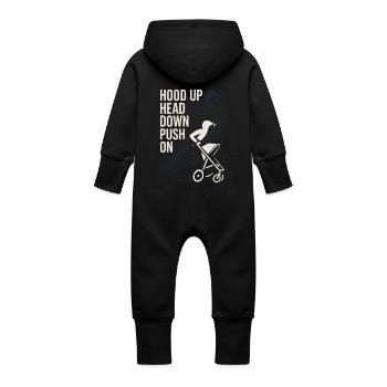 Crèche Papa Paternité Fierté - Grenouillère à capuche bio en molleton Bébé - vanille - Dos
