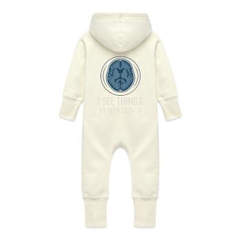 Technologue en IRM Radiologie Résonance magnétique - Grenouillère à capuche bio en molleton Bébé - vanille - Dos