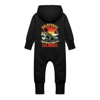 Galapagos Islands - Baby Organic Sweat Overalls With Hood - black - Back