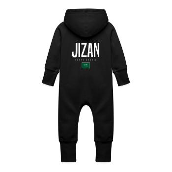 Jizan, Saudi Arabia - Baby Organic Sweat Overalls With Hood - vanilla - Back