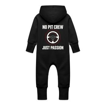 Sim Racing Simulator Cockpit Esports Racer - Baby Organic Sweat Overalls With Hood - vanilla - Back
