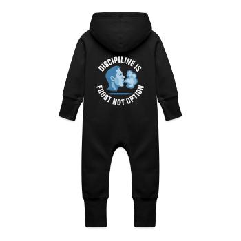 Cold showers Mental hardness Cold exposure - Baby Organic Sweat Overalls With Hood - vanilla - Back