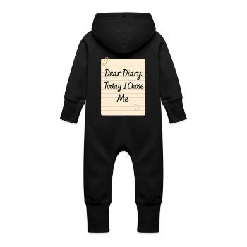 Gratitude Practice Journal Lover Emotional - Baby Organic Sweat Overalls With Hood - vanilla - Back