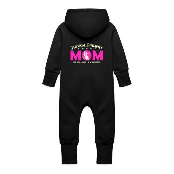 Physiothérapeute Maman L’idole La chiropratique - Grenouillère à capuche bio en molleton Bébé - noir - Dos