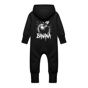 Banana Apfel Witz - Baby Bio Sweat Overall mit Kapuze - Vanille-Milchshake - Hinten