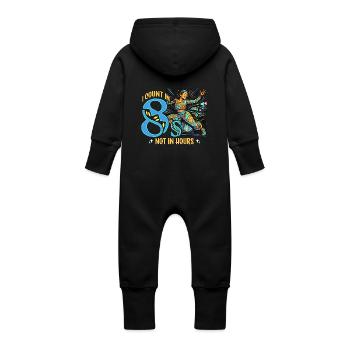 Dance Teacher I Count In 8s Dancing Instructor - Baby Organic Sweat Overalls With Hood - black - Back
