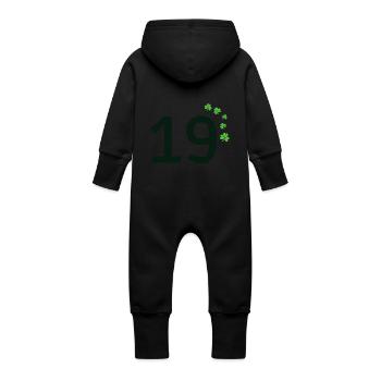 19 - Baby Bio Sweat Overall mit Kapuze - Schwarz - Hinten