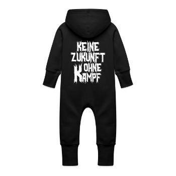 No Future Without Struggle - Motivation & Protest - Baby Organic Sweat Overalls With Hood - vanilla - Back