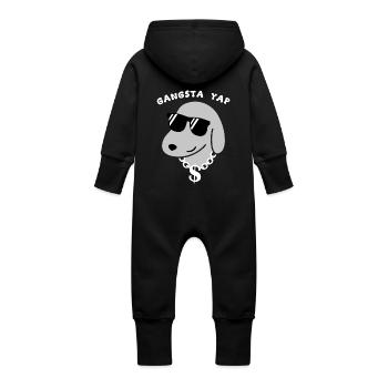 Gangsta Yap - Baby Bio Sweat Overall mit Kapuze - Vanille-Milchshake - Hinten