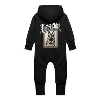 Maître-Chien - Grenouillère à capuche bio en molleton Bébé - vanille - Dos