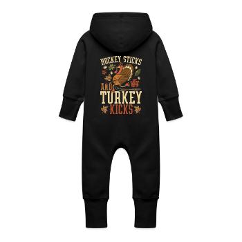 Concours Puck Thanksgiving - Grenouillère à capuche bio en molleton Bébé - vanille - Dos