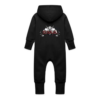 Marque CMA - Grenouillère à capuche bio en molleton Bébé - noir - Dos