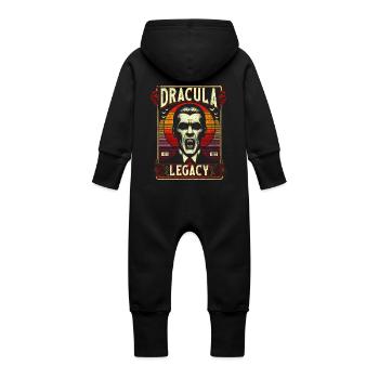 L’héritage de Dracula, Vampire monstre vintage classique - Grenouillère à capuche bio en molleton Bébé - vanille - Dos