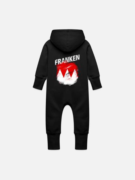 Franken - Baby Bio Sweat Overall mit Kapuze - Schwarz