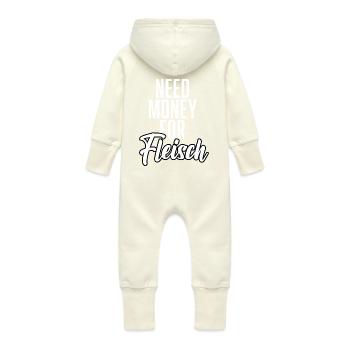 Need Money For Fleisch - Baby Bio Sweat Overall mit Kapuze - Vanille-Milchshake - Hinten